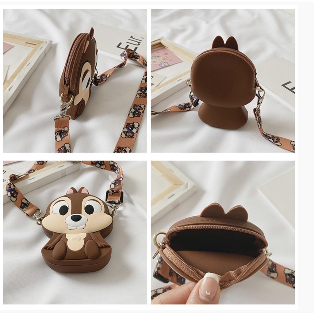 Túi Đeo Chéo silicon Hình Thú Dễ Thương Dành Cho Bé Gái Bé Trai