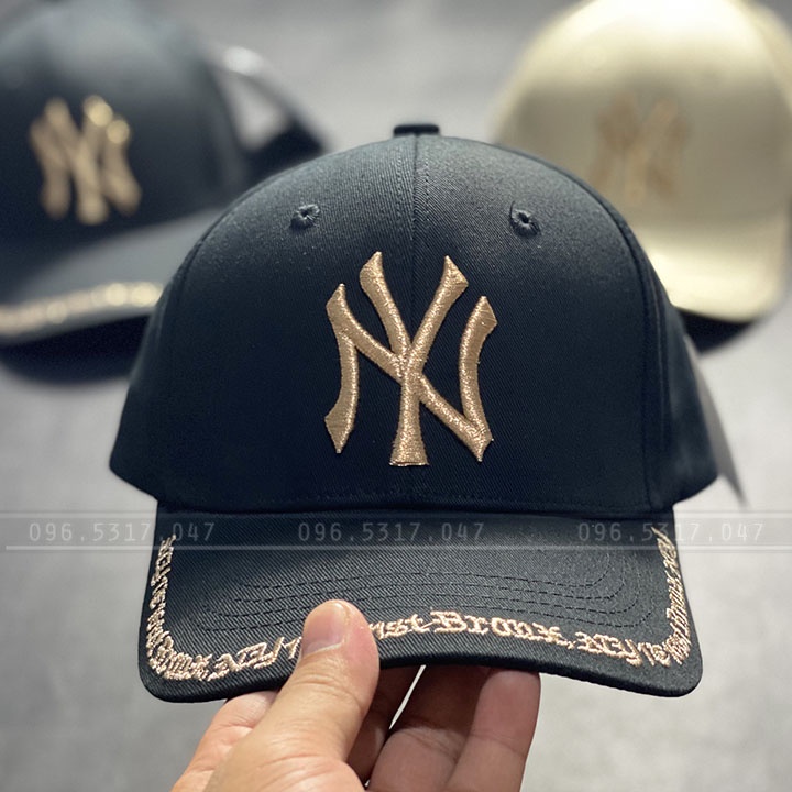Mũ Nón Kết NY MLB Hàng Hiệu, Họa Tiết Thêu Vành, Chất LIệu Vải Dày Thoáng Mát