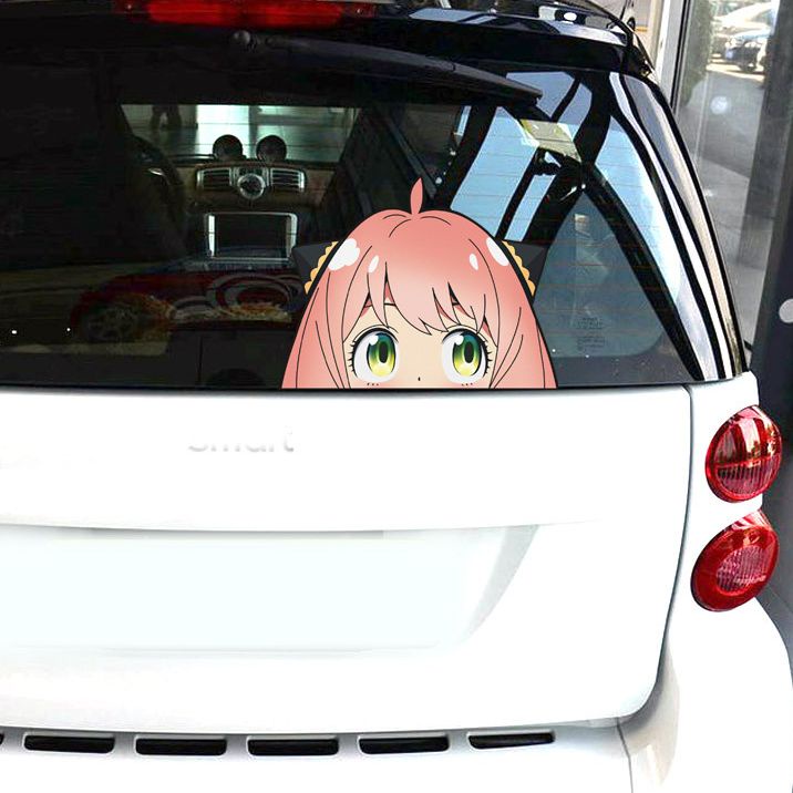 Anime SPY×FAMILY Anya Car Stickers Miếng Dán Trang Trí Xe Hơi / Laptop / Tủ Lạnh / Xe Hơi Họa Tiết Hoạt Hình Spyxfamily Anya Dễ Thương
