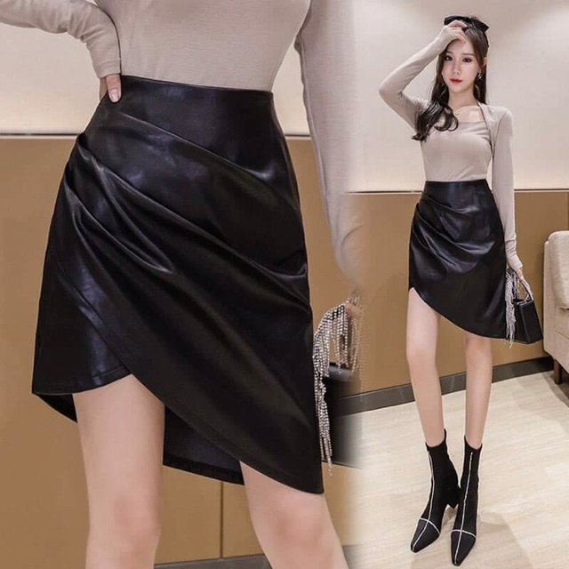 Chân váy da nữ cao cấp kiểu dáng sang chảnh NP1298
