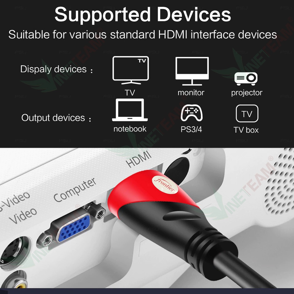 Cáp HDMI chuẩn 4.0 hỗ trợ 4K 30Hz dài 1.8m - Hàng nhập khẩu -dc2490