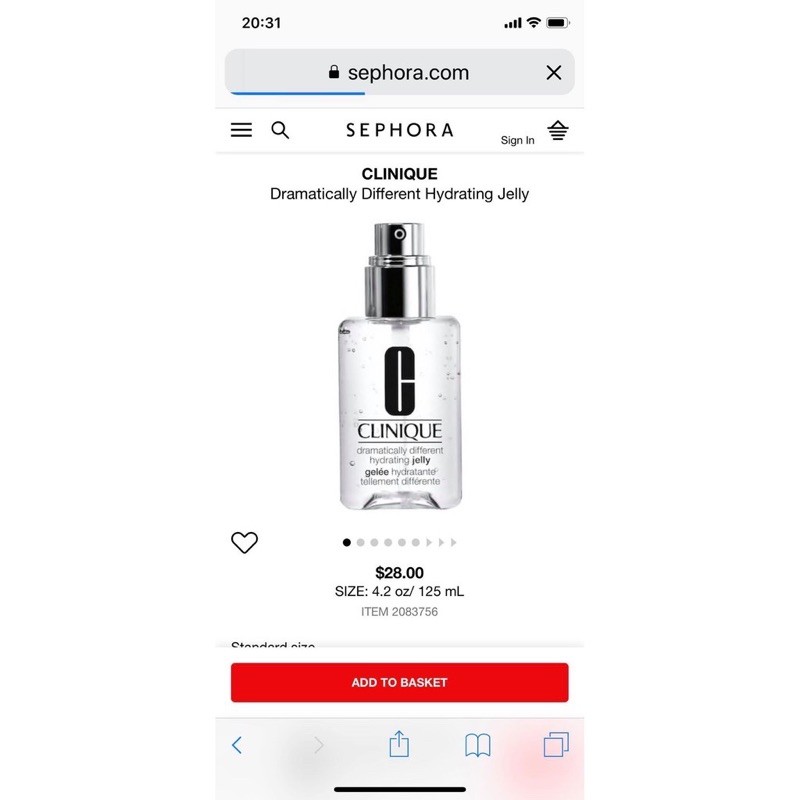 DƯỠNG DA CLINIQUE DRAMATICALLY DIFFERENT HYDRATING JELLY