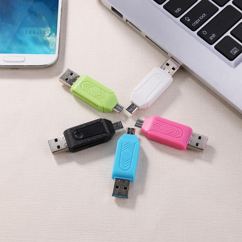 Jae•☼USB2.0 Micro USB OTG Card Reader for TF SD Memery Card for PC Mobile Phone✩