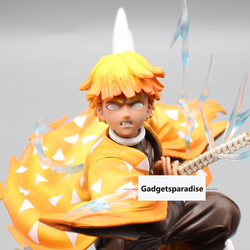 Mô Hình Nhân Vật Agatsuma Zenitsu Trong Kimetsu No Yaiba Kích Thước 31CM Có Đèn Led