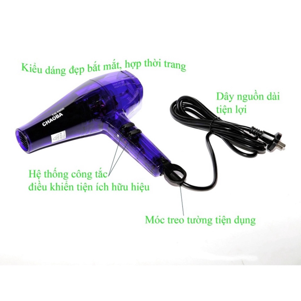 MÁY SẤY TÓC CÔNG SUẤT CAO CHAOBA CB-6600 AN TOÀN KHI SỬ DỤNG