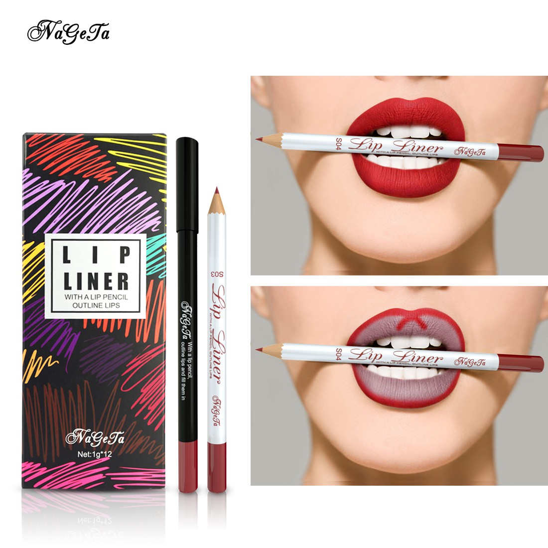 TUSHIKA Chì Kẻ Viền Môi 12 Màu Sắc Chống Thấm Nước Lâu Trôi | BigBuy360 - bigbuy360.vn