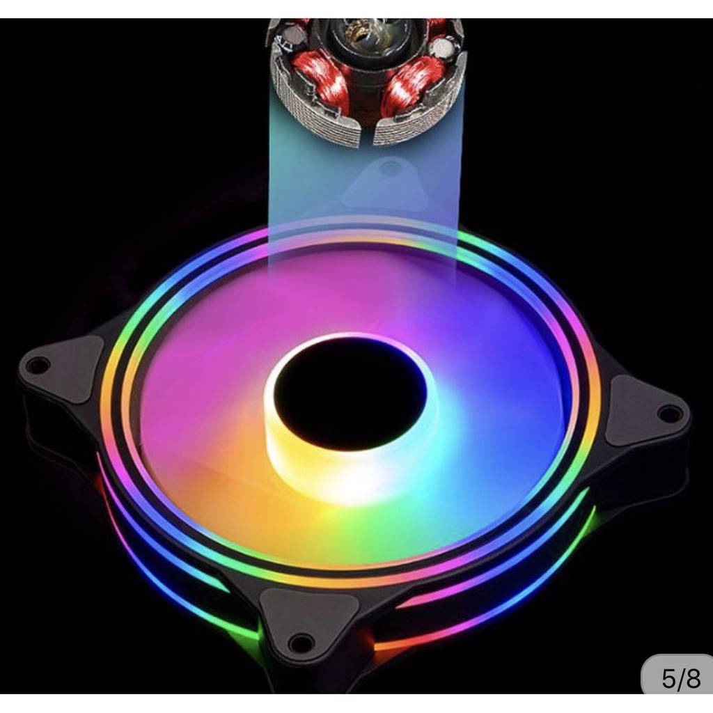 [Xả kho] Quạt Tản Nhiệt, Fan Case Coolmoon M1.1 Led RGB - Không Cần Hub