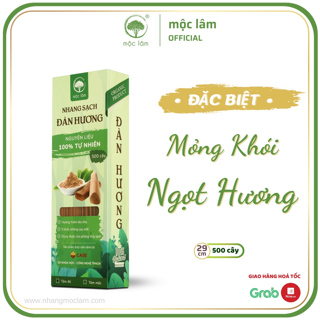 🔥  Nhang Sạch Đàn Hương 1500cây - 29cm  - TIẾT KIỆM 30K - Nhang thiên nhiên MỘC LÂM