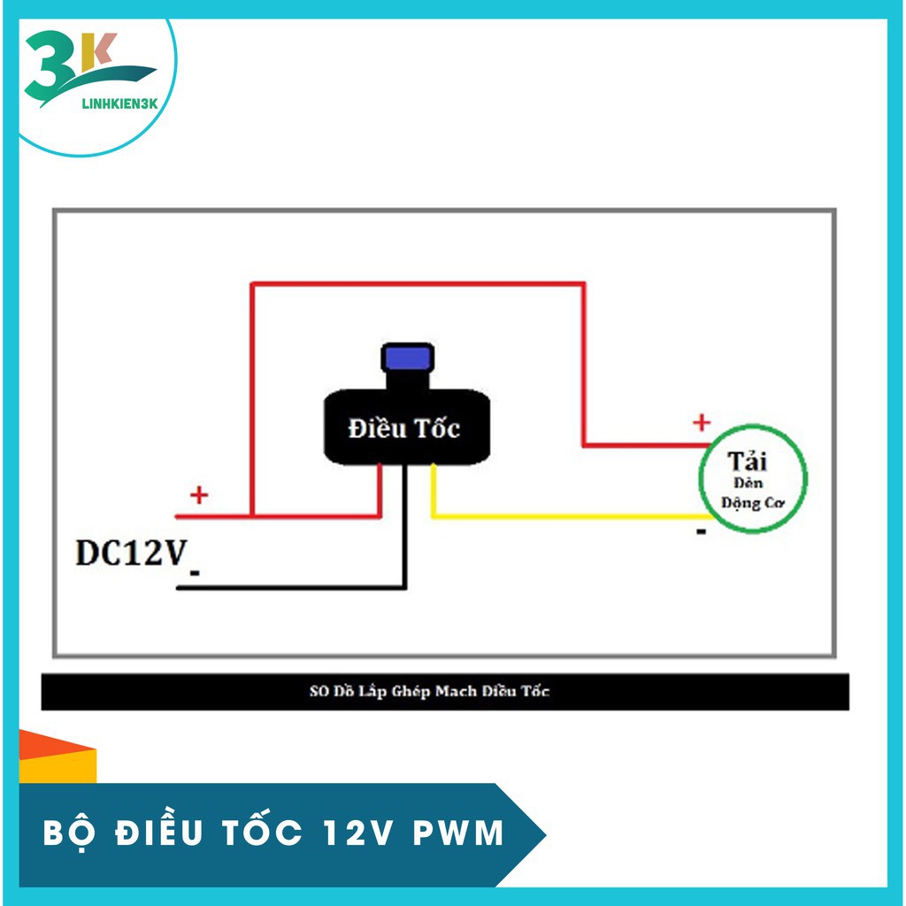 Bộ Điều Tốc 12V PWM 3 Dây Cho Động Cơ Quạt , Phun Sương