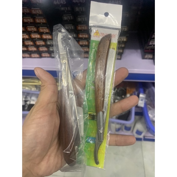 Dao cạo mặt , cạo râu , cạo lông mày cán gỗ A025