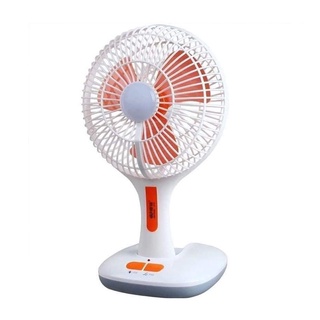 Quạt tích điện - Quạt để bàn gấp gọn cao cấp KM-F0166 tích hợp đèn LED (QTD2in1)