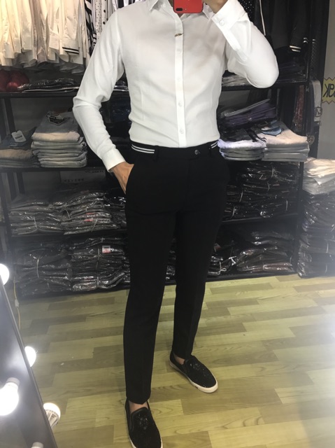Quần Âu Nam Cạp Viền Trắng Dáng Côn Mới Nhất 2019 | BigBuy360 - bigbuy360.vn