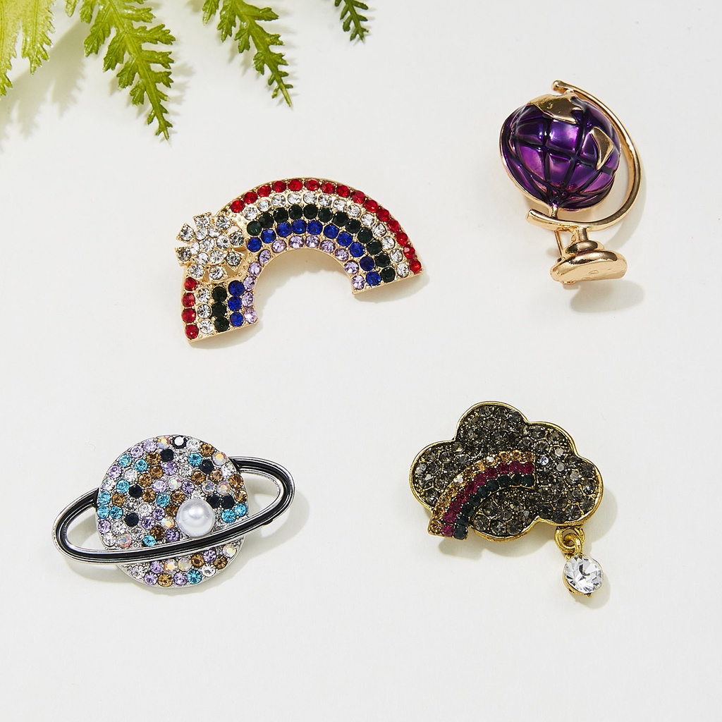 Ghim Cài Áo Hình Con Tàu Đính Ngọc Trai Nhân Tạo Thời Trang