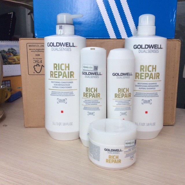 Bộ Dầu Gội - Dầu Xả Phục Hồi Goldwell Rich Repair 200ml + 250ml