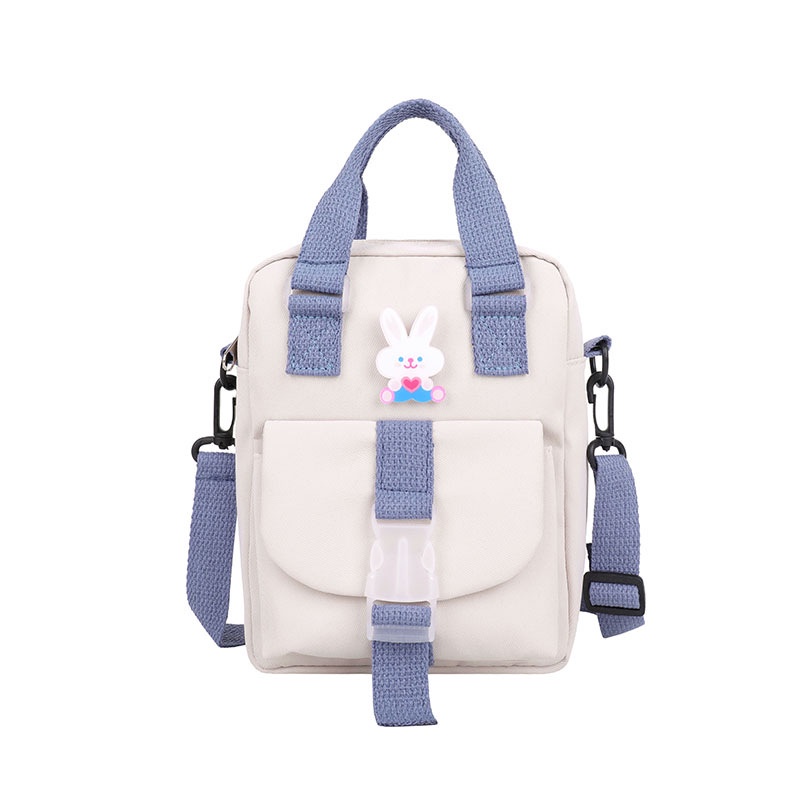 Túi Đeo Chéo Vải Canvas Mềm Kiểu Vuông Nhỏ Gọn Thời Trang Cho Nữ