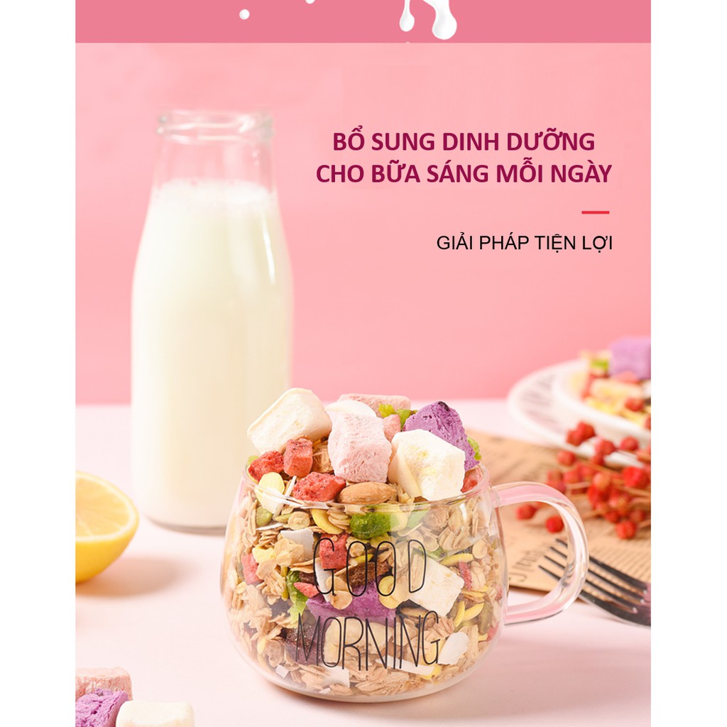 [GiẢM CÂN]Ngũ Cốc Sữa Chua Hoa Quả Sấy Lạnh Meizhoushike Hồng Đậm 400g | BigBuy360 - bigbuy360.vn