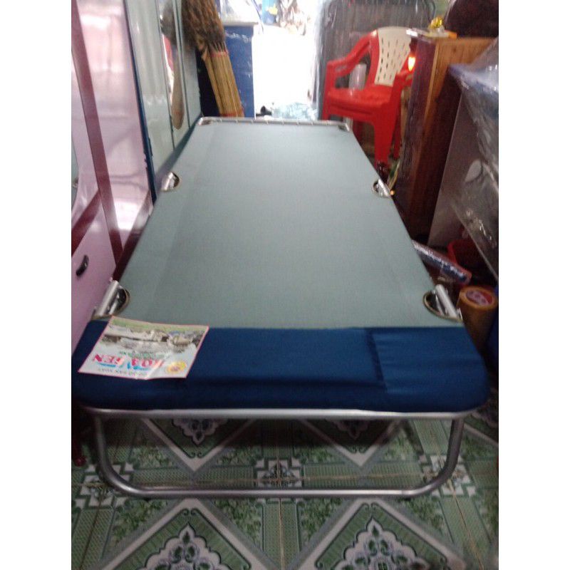 Giường bố cao cấp hoa sen dài 1m75 ngang 78cm thoải mái