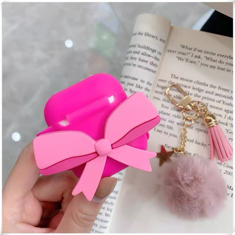 Vỏ đựng hộp sạc tai nghe Bluetooth bằng silicon họa tiết búp bê Barbie cho Airpods 1/2 Pro