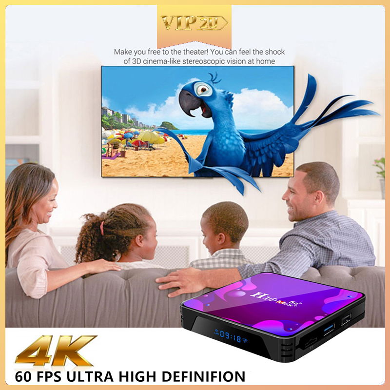 Hộp Tv Vip2U H10 Max Plus 4k Hd Android 10.0 Hdmi 2.0 H3 Lõi Tứ