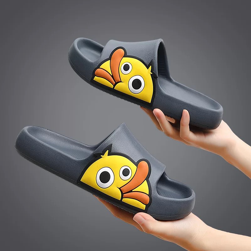 Dép bánh mì nữ vịt cute chất liệu EVA chống nước nhẹ êm đi mưa đi biển ở nhà