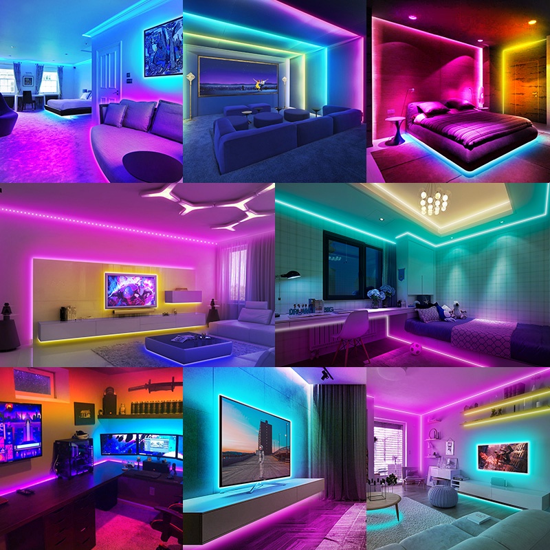 Cuộn Dây Đèn Led RGB 2835 Điều Khiển Qua Ứng Dụng USB DC 5V Trang Trí Phòng Khách Tiệc Tùng