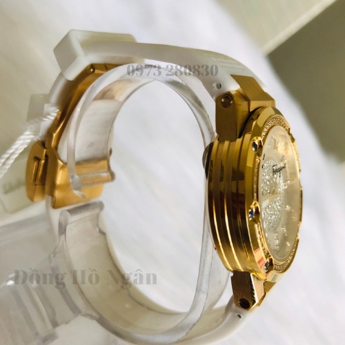 Đồng Hồ Nữ Sang Trọng Savatone F80 khảm đá thời trang Size32mm Máy Pin Dây Cao Su Chống Nước