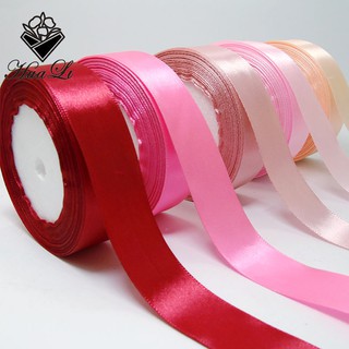 Ruy băng lụa cuộn 2 cm 22m, ruy băng satin lụa 2cm