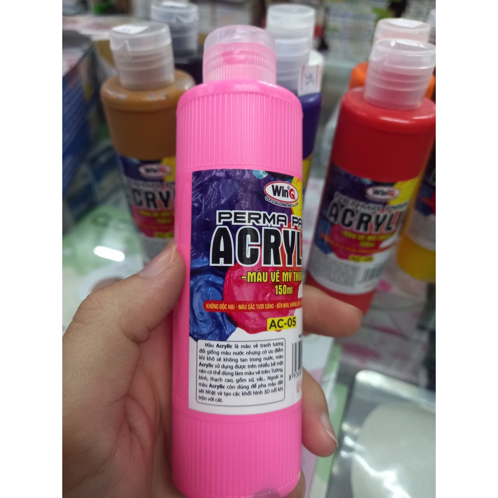 Màu nước 12 màu Acrylic_BÁN THEO LỌ LẺ