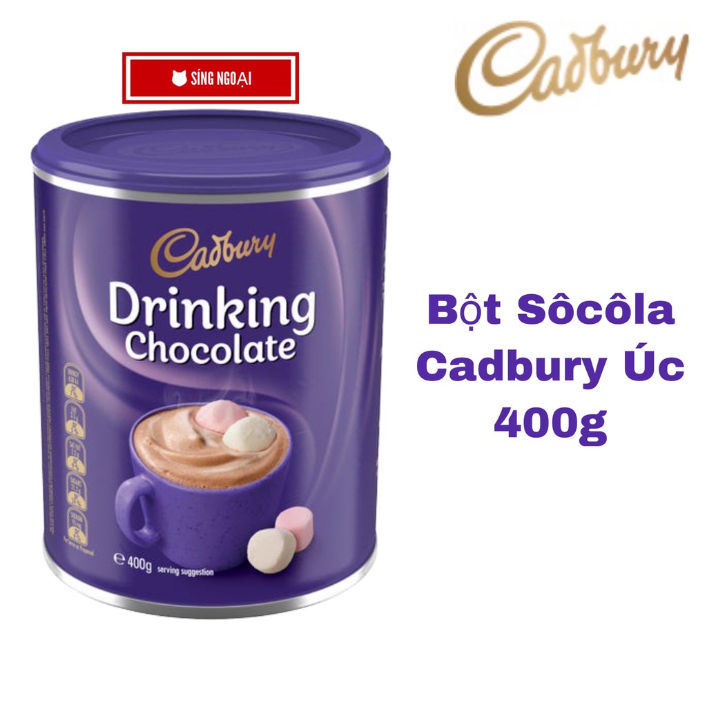Bột SOCOLA Cadbury Drinking Chocolate 400g Úc