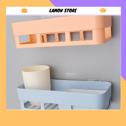 Kệ Để Đồ Dán Tường  Khay Đựng Đồ Phòng Tắm Hàn Quốc Hình Chữ Nhật 88230 Lamon Store