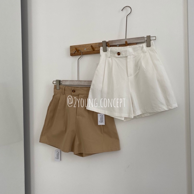 [2YOUNG] [ẢNH THẬT SHOP CHỤP] Quần short kaki lưng chun Q578