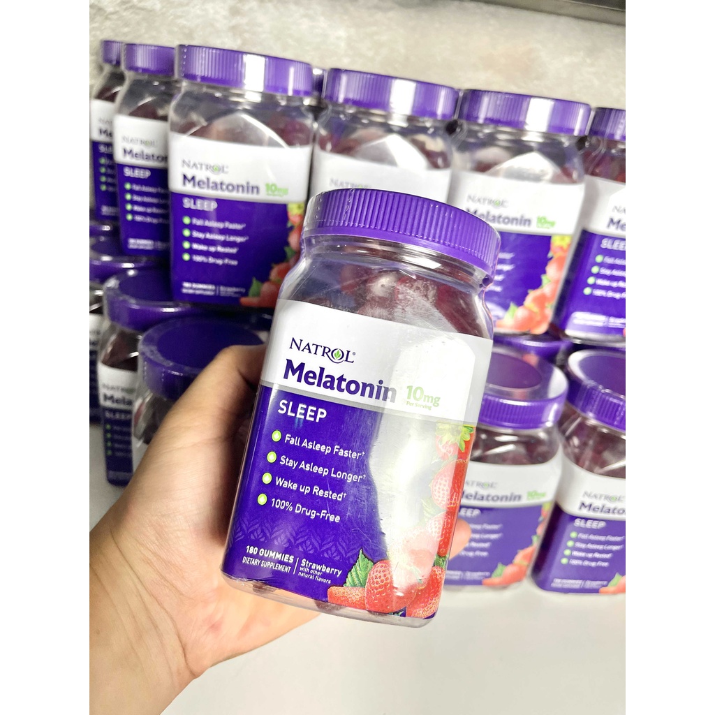 Giảm 10% từ 220k - Kẹo ngủ hỗ trợ thành phần tự nhiên 10mg 180v- có bán lẻ