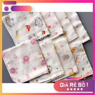 Gói 10 Khăn sữa Nhật in hình cho bé