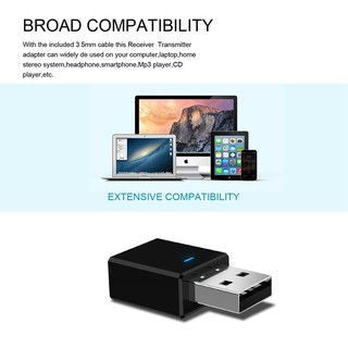 2-in-1 USB Bluetooth 5.0 Transmitter & Receiver Car Wireless Bluetooth Adapter