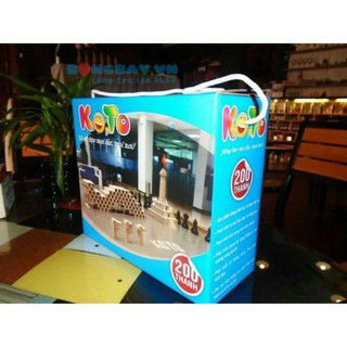 [Free ship] Bộ xếp hình gỗ Koto 200 thanh