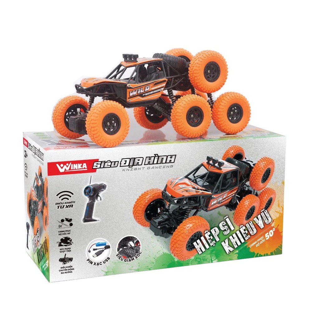 Đồ Chơi Duka - Siêu địa hình Vượt dốc 8 bánh,điều khiển từ xa, Pin Sạc - Hiệp sĩ khiêu vũ