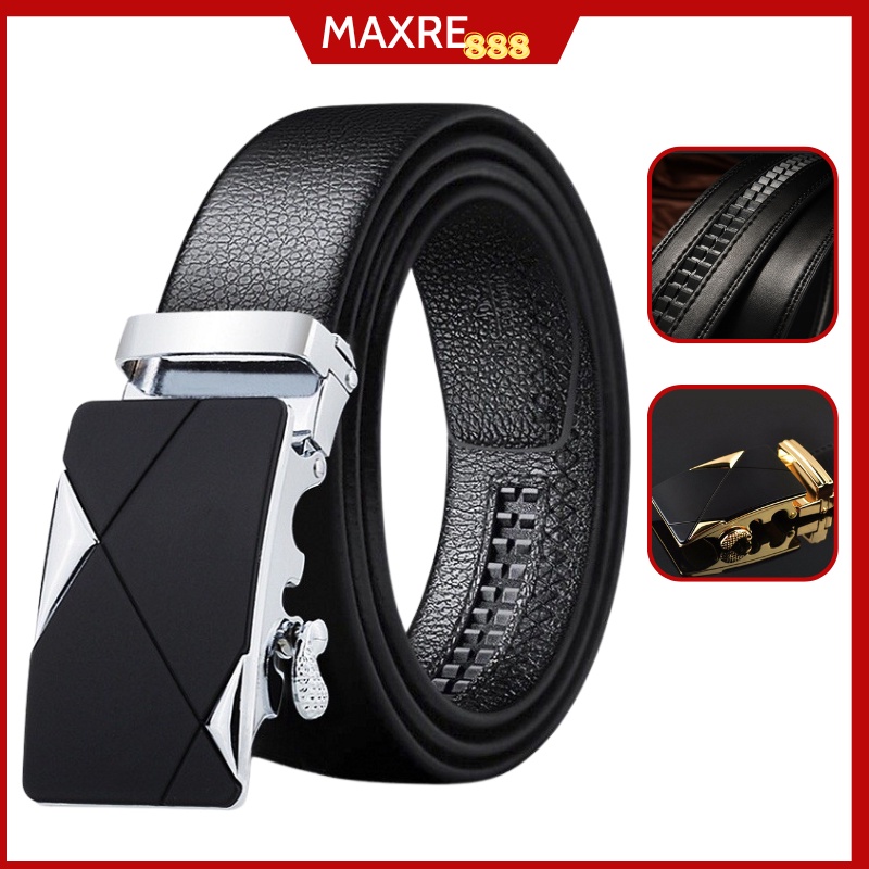 Thắt lưng nam, dây nịt da cao cấp mặt đúc nguyên khối khóa tự động tiện dụng sang trọng cá tính