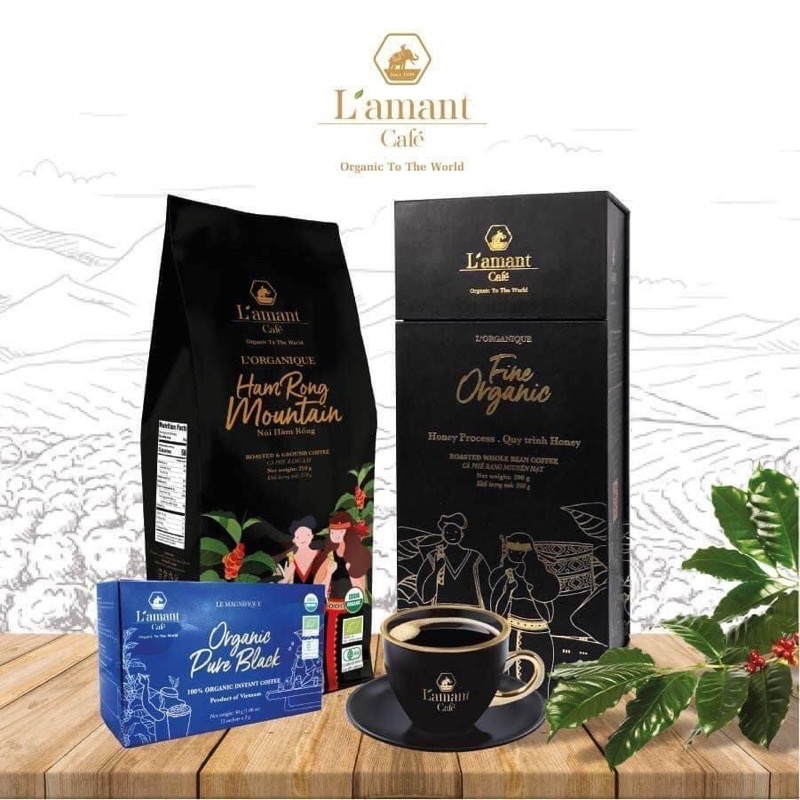 Cà phê rang xay hữu cơ núi Hàm Rồng L’amant 250g - Coffe Organic