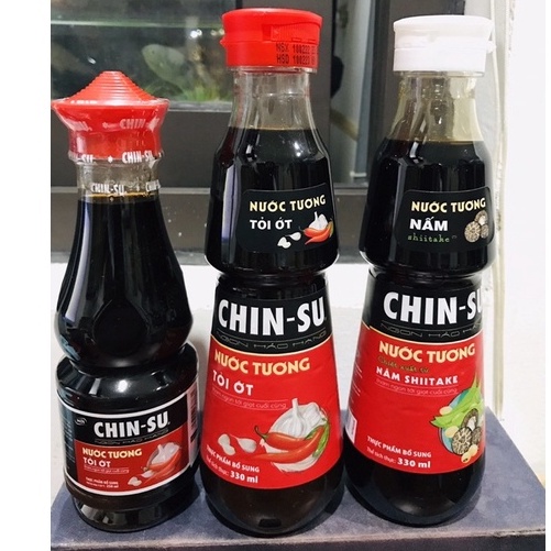 Nước Tương Chinsu Nấm Shiitake 250ml / tỏi ớt 330ml