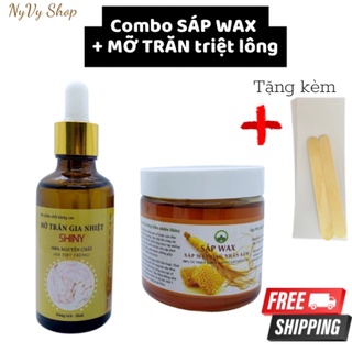 Combo Wax Lông + Mỡ Trăn Handmade Shiny
