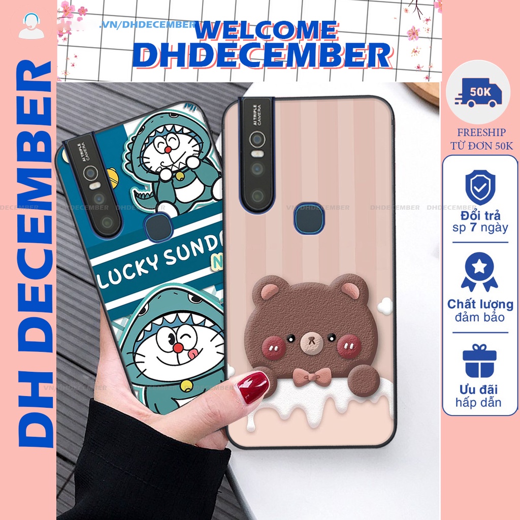 Ốp lưng Vivo V15 / V15 PRO in hình gấu K@ws, gấu nâu, dor@emon RẺ- ĐẸP- BỀN