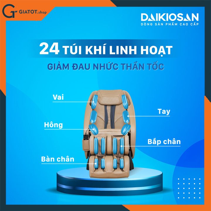 Ghế Massage sang trọng hàng chính hãng Daikiosan DKGM-10001