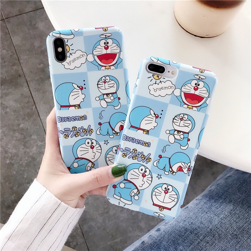 ốp iphone in hình doraemon (nhựa cứng) - Ốp Iphone 6 6s 6plus 6splus 7 7plus 8 8plus X XS XSmax