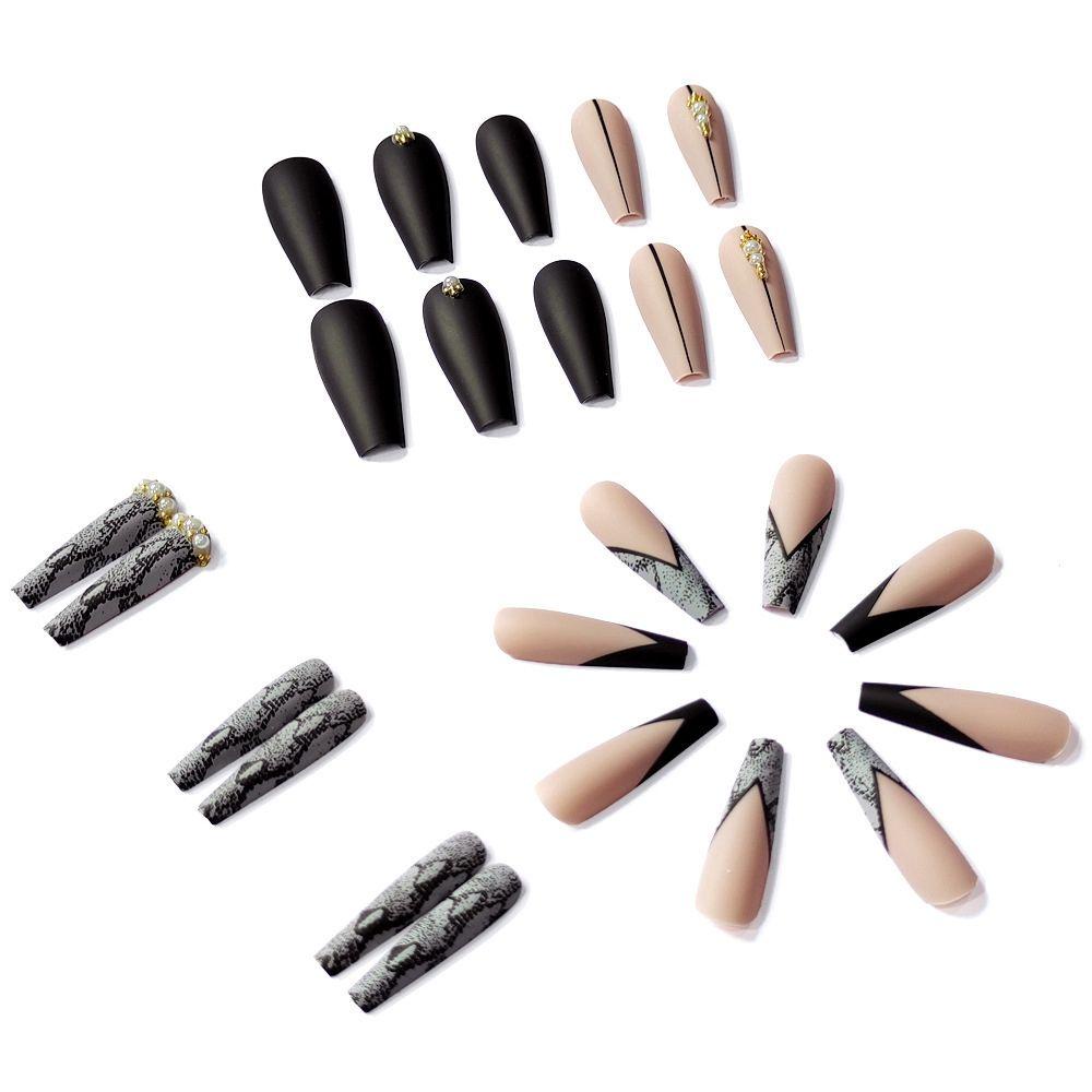 Hộp 24 Móng Tay Giả Che Phủ Toàn Diện Chất Lượng Cao|Bộ Móng Tay Giả Trang Trí Nghệ Thuật