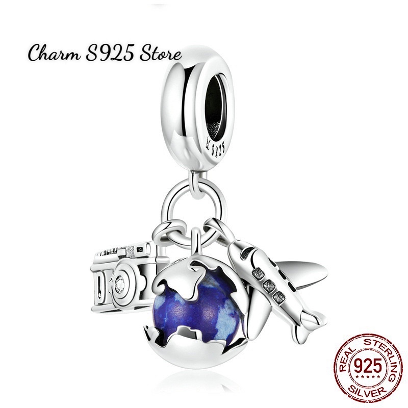 CHARM TREO TRAVEL BẠC S925 HÀNG CAO CẤP CHÍNH HÃNG