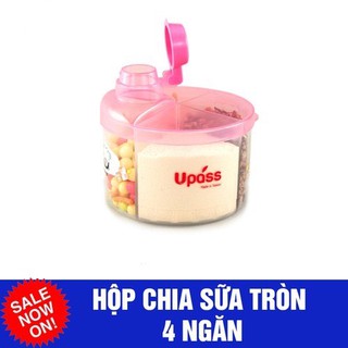 Hộp chia sữa bột tròn 4 ngăn UPASS Thái Lan