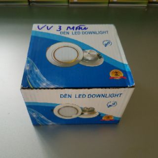 Đèn Led âm trần  viền vàng 7w