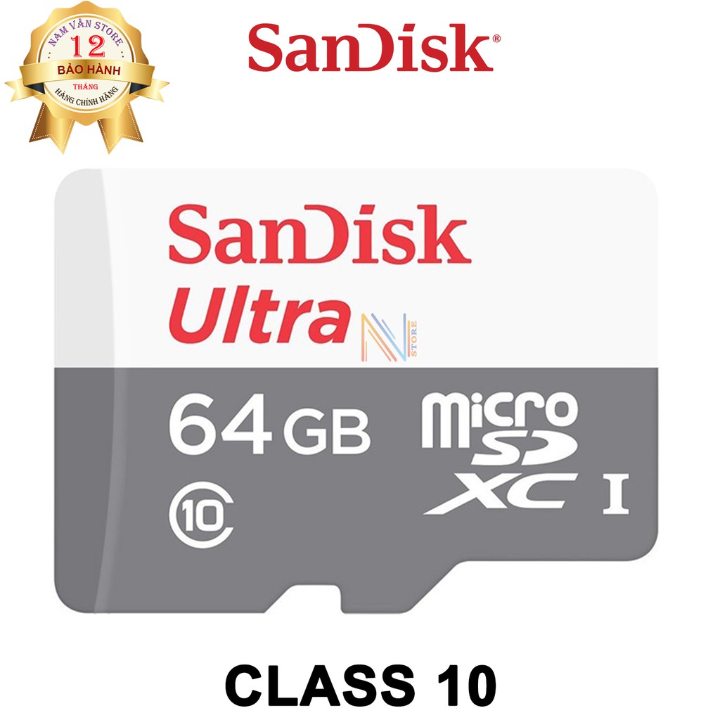 Thẻ Nhớ Micro SDHC 64GB Sandisk Ultra - Hàng Nhập Khẩu