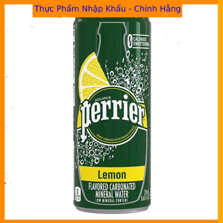 NƯỚC GIẢI KHÁT SẢN XUẤT TỪ NƯỚC KHOÁNG PERRIER HƯƠNG CHANH XANH (LON) 250ml