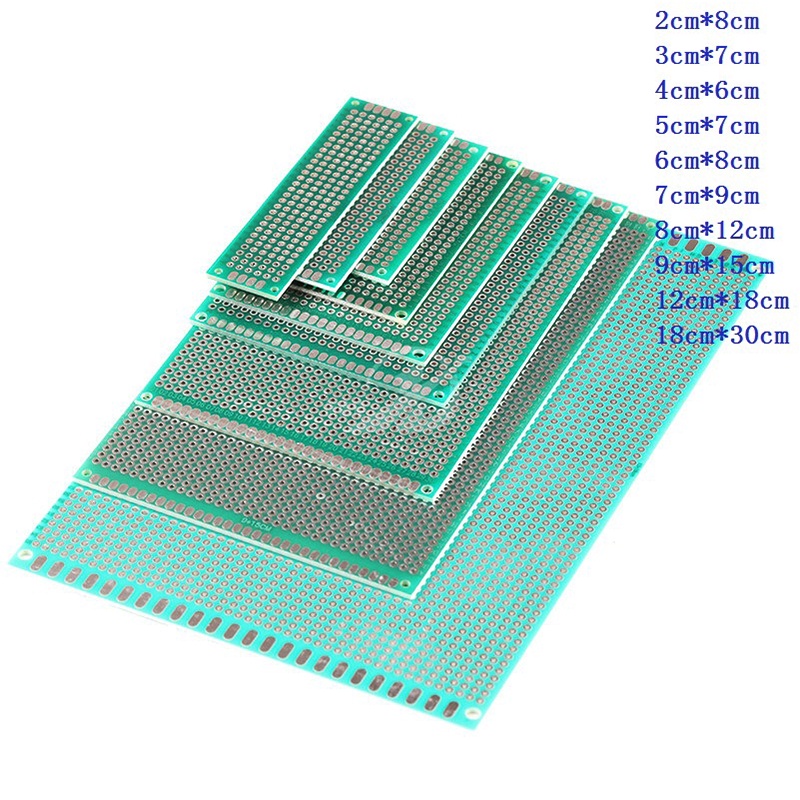 Bảng mạch in PCB hai mặt 9x15 8x12 7x9 6x8 5x7 4x6 3x7 2x8cm